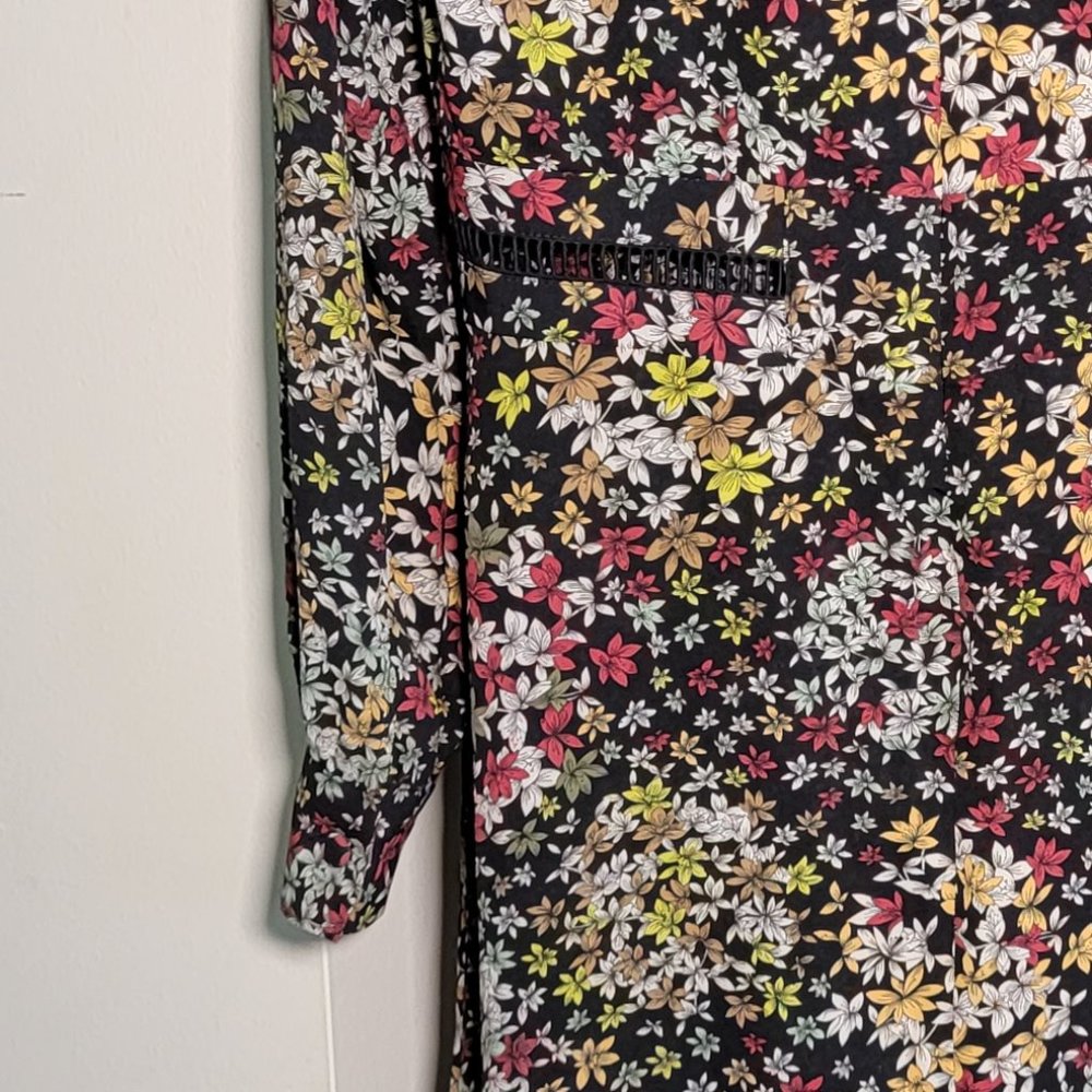 Topshop bohemian Inspired Long Sleeve Floral Dress Size 4 - Picture 11 of 11